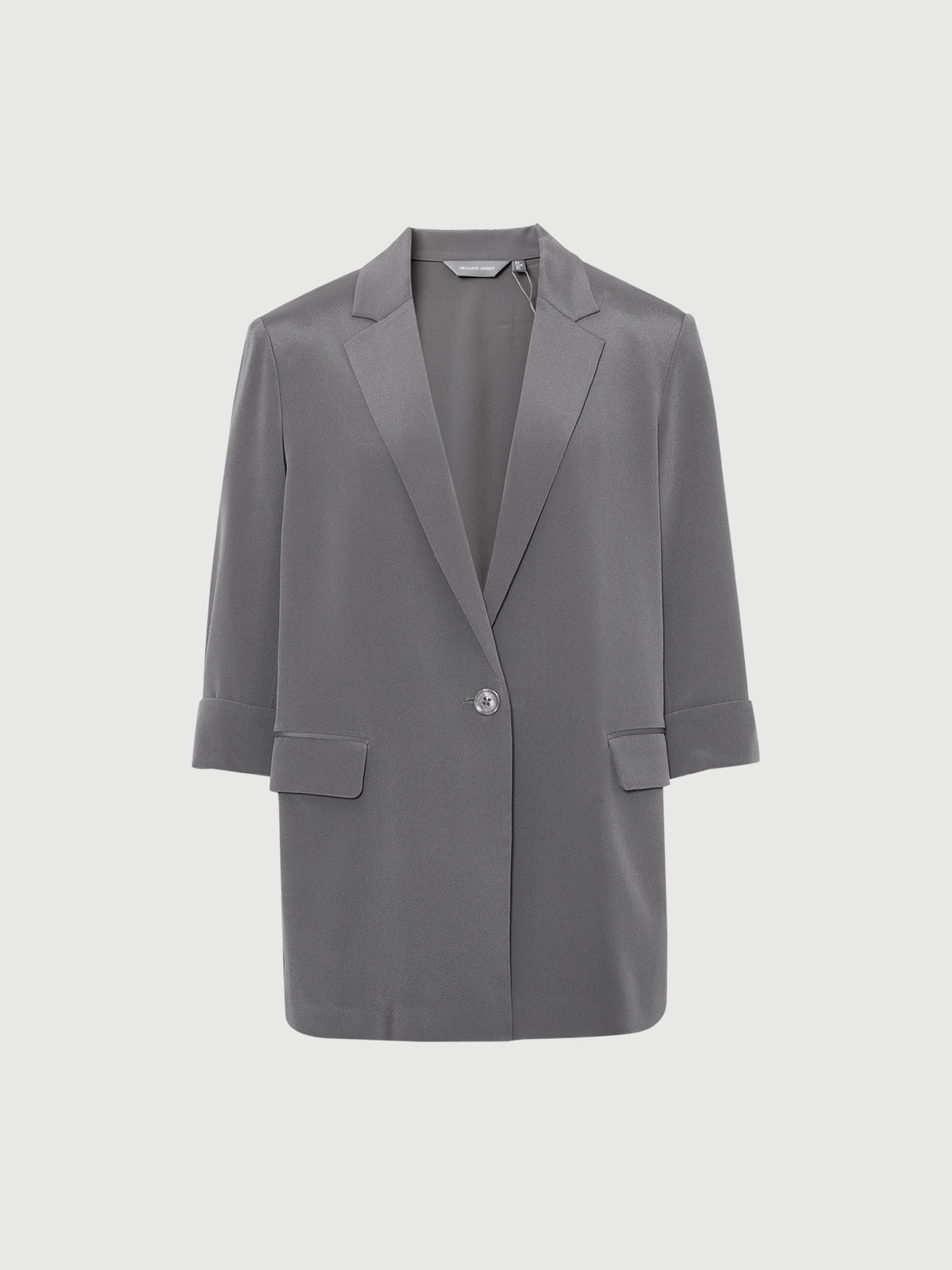 Single-Breasted Premium Silk Blazer