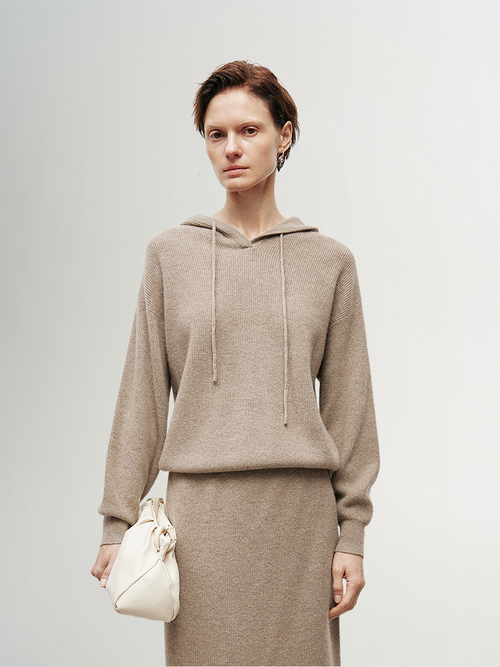 Load image 1 in gallery view. Relaxed Fit Cashmere Hoodie - MEILLEUR MOMENT OFFICIAL STORE NEW YORK 