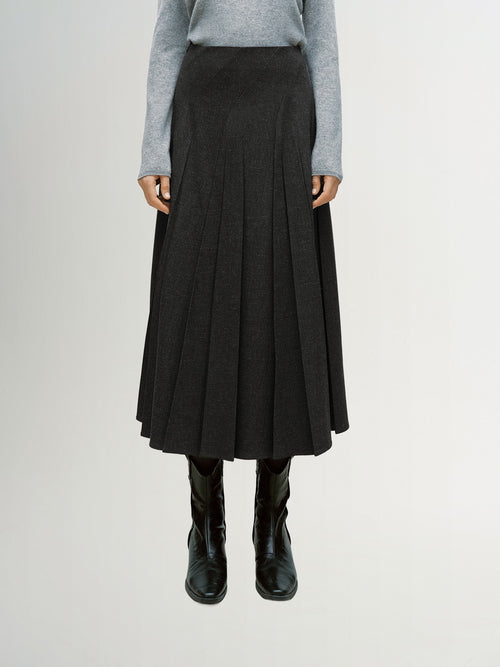 Load image 1 in gallery view. Pleated Midi Skirt
