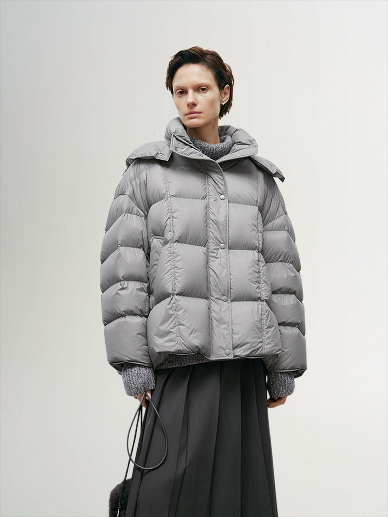 Goose Puffer Removable Hooded Jacket - MEILLEUR MOMENT OFFICIAL STORE NEW YORK 