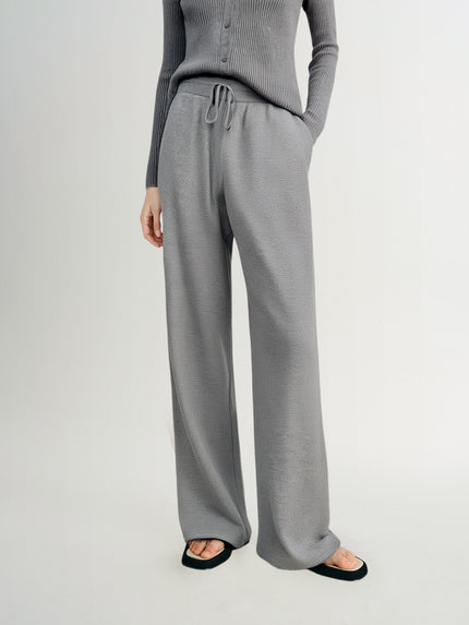 Pantalon en tricot gris