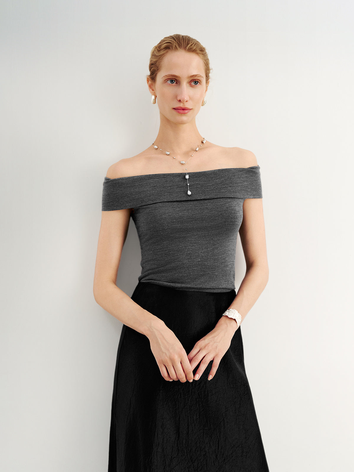 Off-the-Shoulder Fitted Top