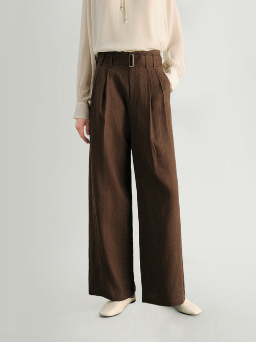 Load image 1 in gallery view. Pure Linen Straight Pants