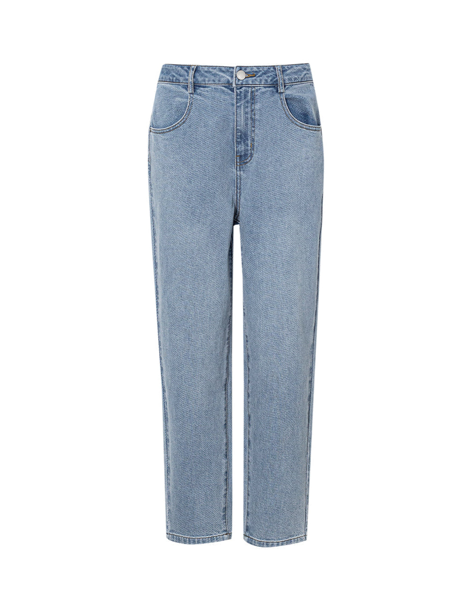 Cropped Pure Cotton Jeans