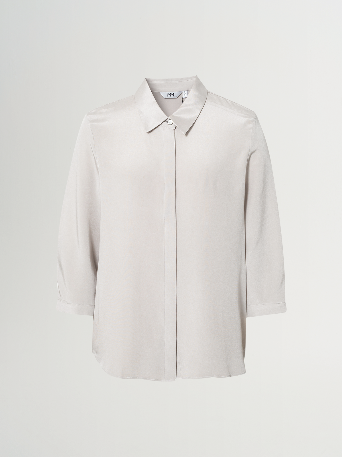 Mulberry Silk Lightweight Shirt with Three-Quarter Sleeves