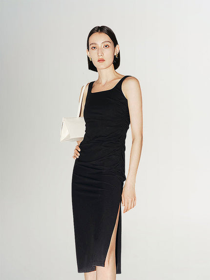 Sleeveless Square Neck Dress