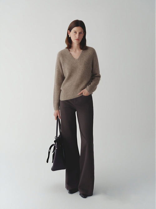 Load image 1 in gallery view. Relaxed V-Neck Raglan Sweater