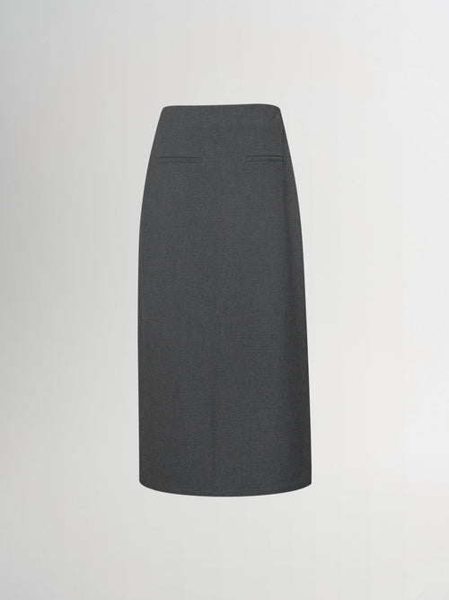 Load image 1 in gallery view. Straight Midi Skirt with Back Slit