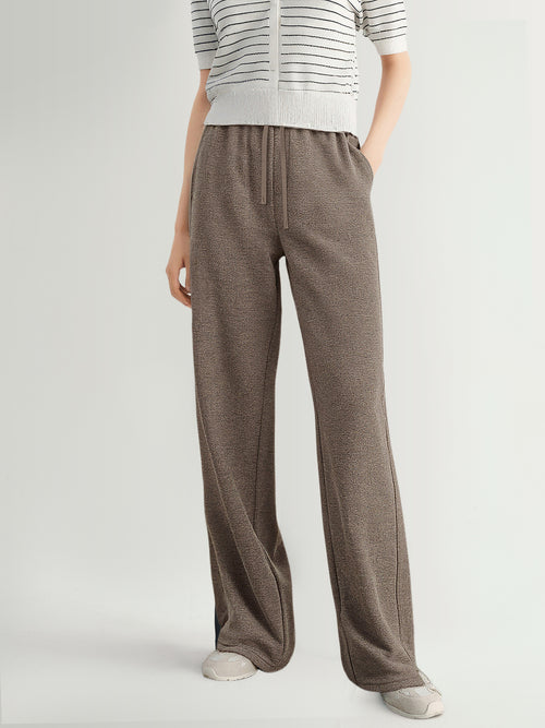 Load image 1 in gallery view. Brown Drawstring Pants
