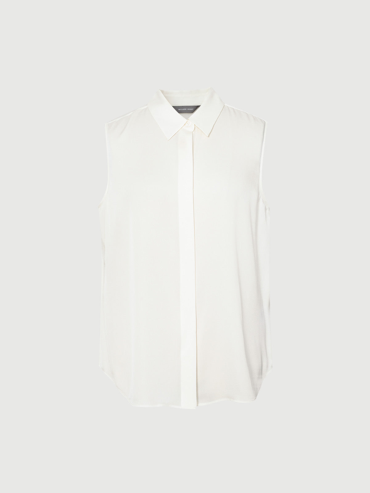 Sleeveless Silk Shirt Top