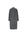 Peak Lapel Alpaca Wool Long Coat
