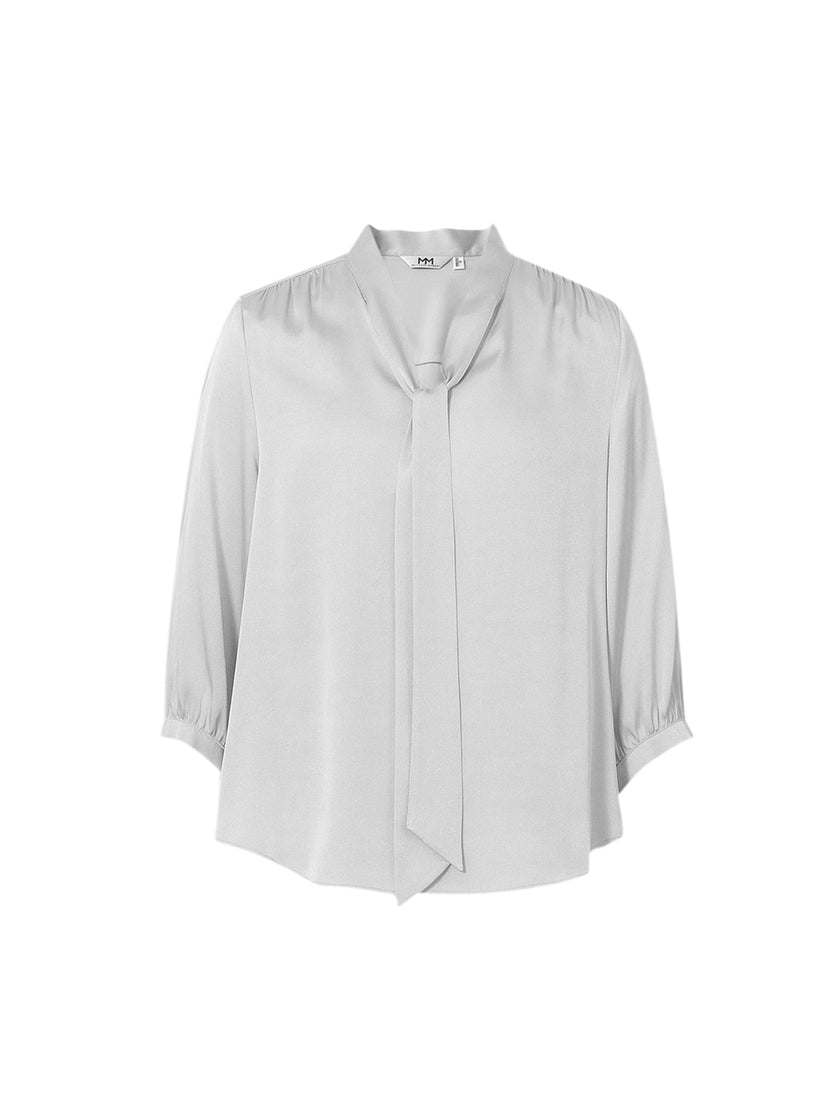 Tie Neck Silk Blouse