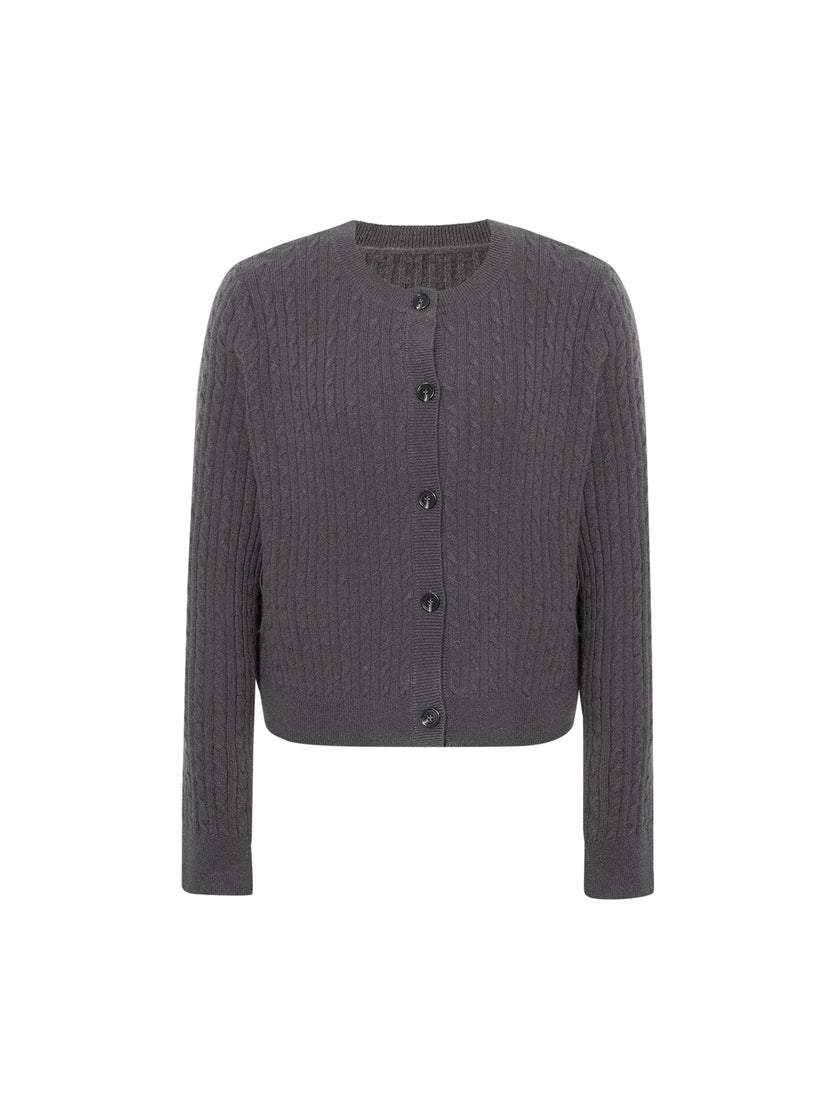 Cable Knit Cashmere Cardigan