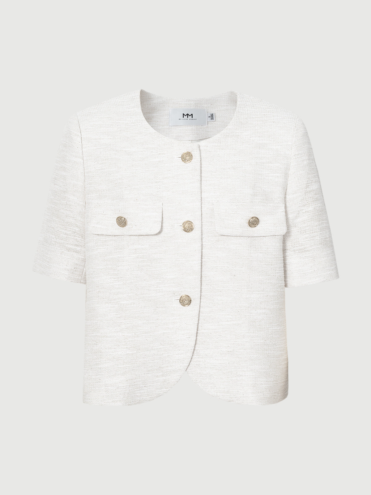 Short Sleeved Button Jacket