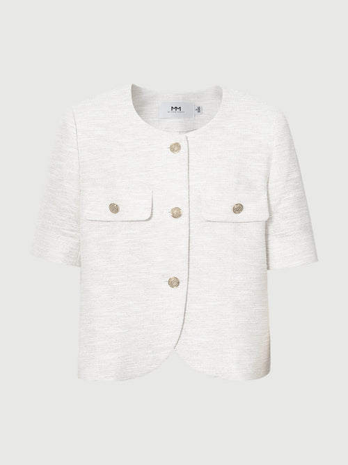 Load image 1 in gallery view. Short Sleeved Button Jacket