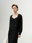 V Neck Buttons Knit Cardigan