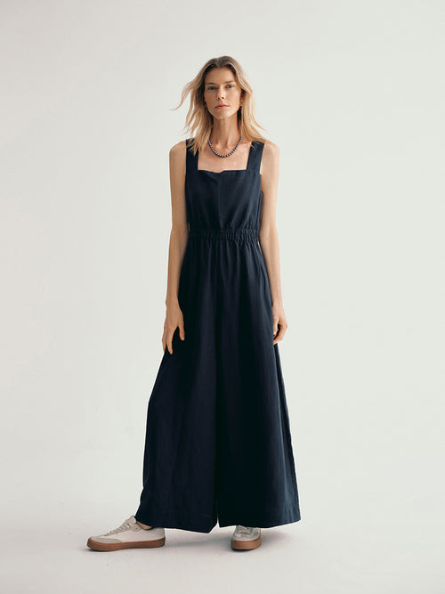 Load image 1 in gallery view. Sleeveless Lyocell Jumpsuit