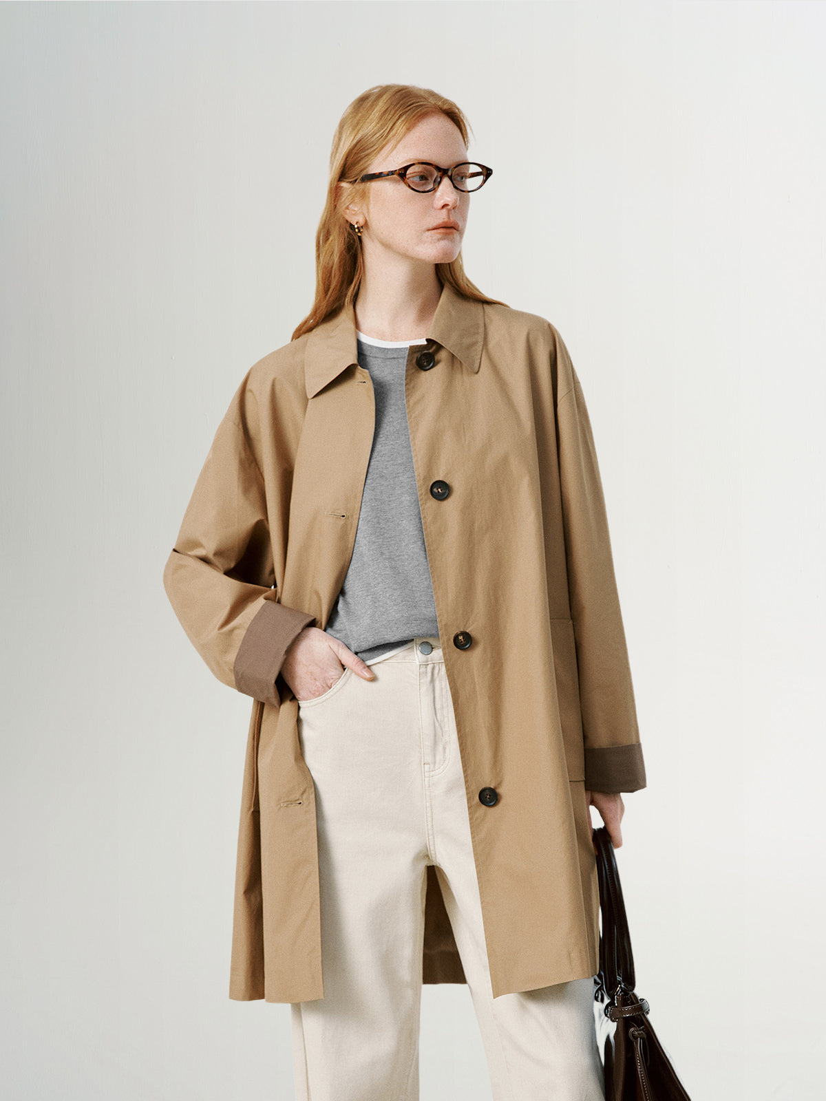 Cotton Single-Breasted Trench Coat