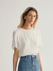 Bubble Textured Silk Blouse