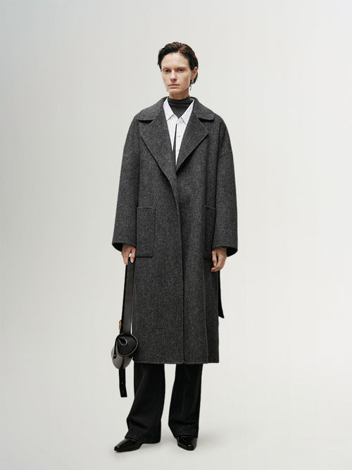 Load image 1 in gallery view. Wool Tailored  Warp Coat - MEILLEUR MOMENT OFFICIAL STORE NEW YORK 
