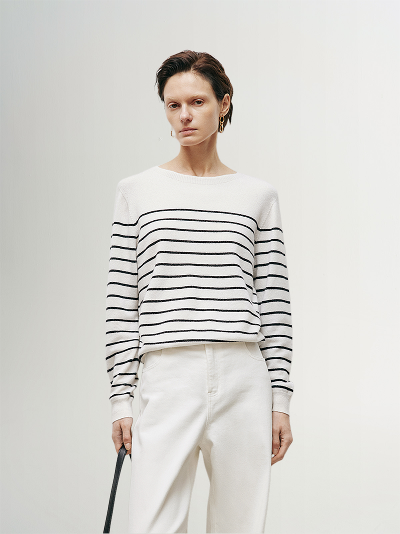 Striped Cashmere Sweater - MEILLEUR MOMENT OFFICIAL STORE NEW YORK 