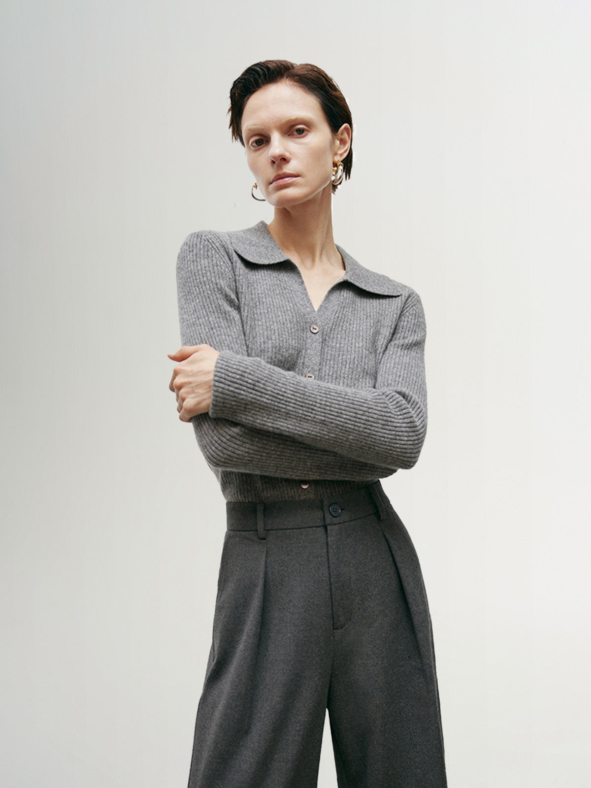 Cashmere Button Down Polo