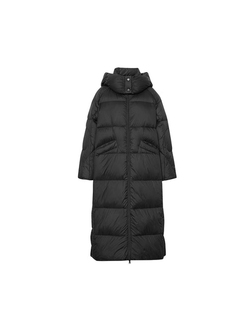 Load image 1 in gallery view. Long Down Jacket with Hood