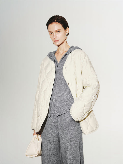 Load image 1 in gallery view. Goose Down Quilted Jacket - MEILLEUR MOMENT OFFICIAL STORE NEW YORK 