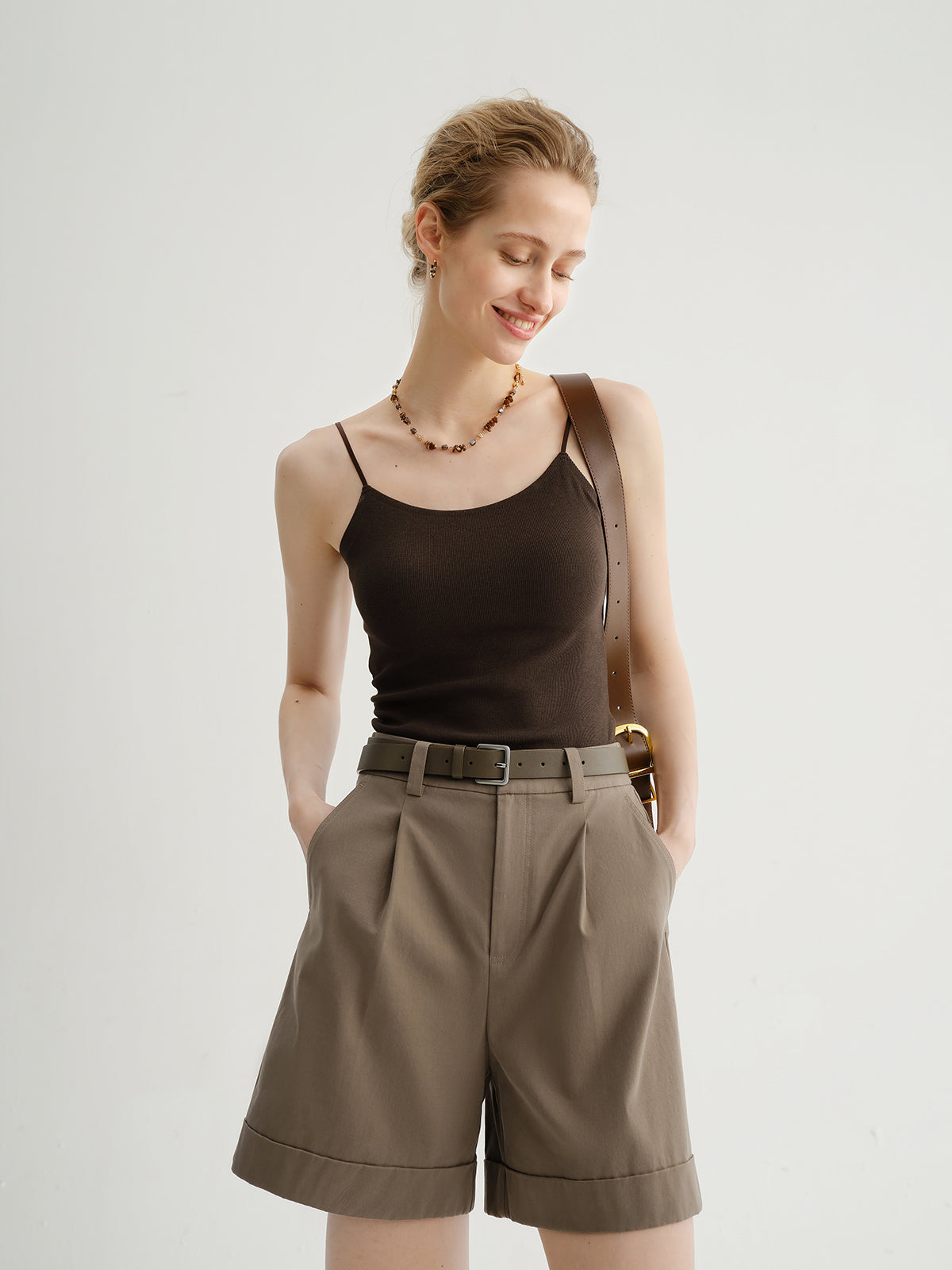 Integrated-Bra Seamless Cami