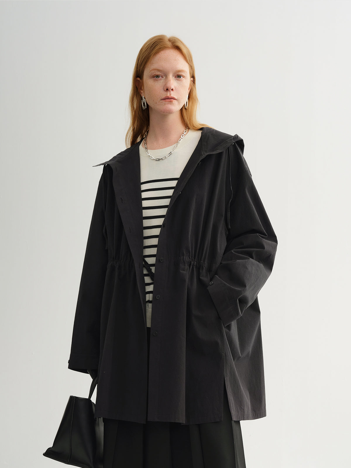 Cotton Hooded Relaxed Jacket