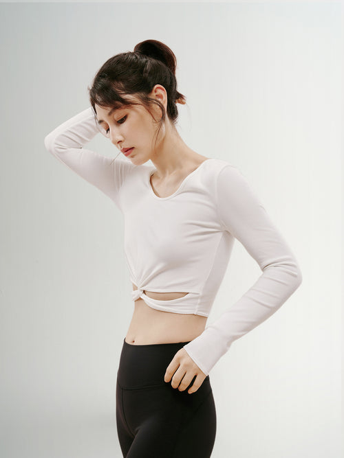 Load image 1 in gallery view. Slim Fit Yoga Knitwear Top