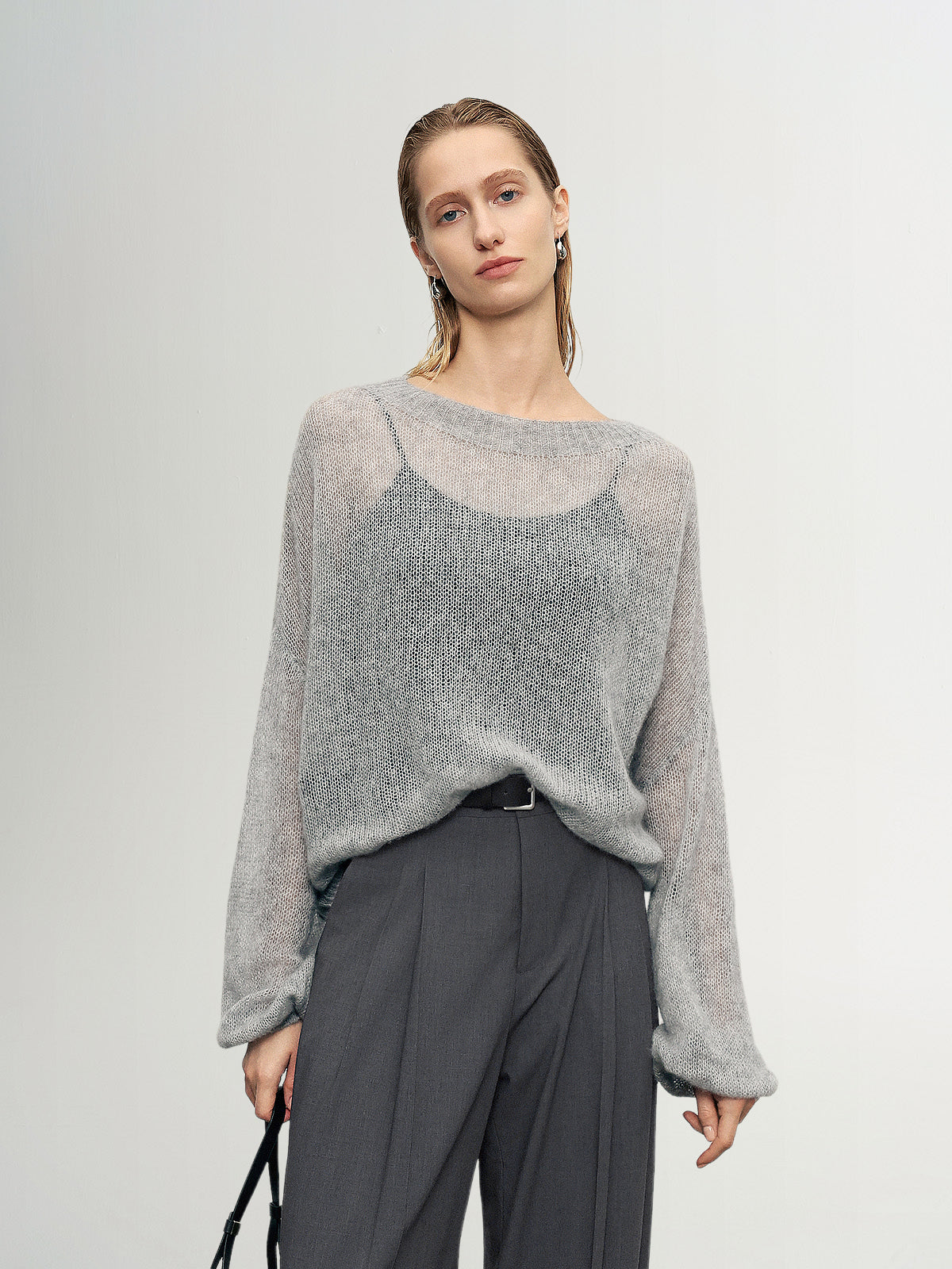 Cashmere-Silk Relaxed Pullover Sweater