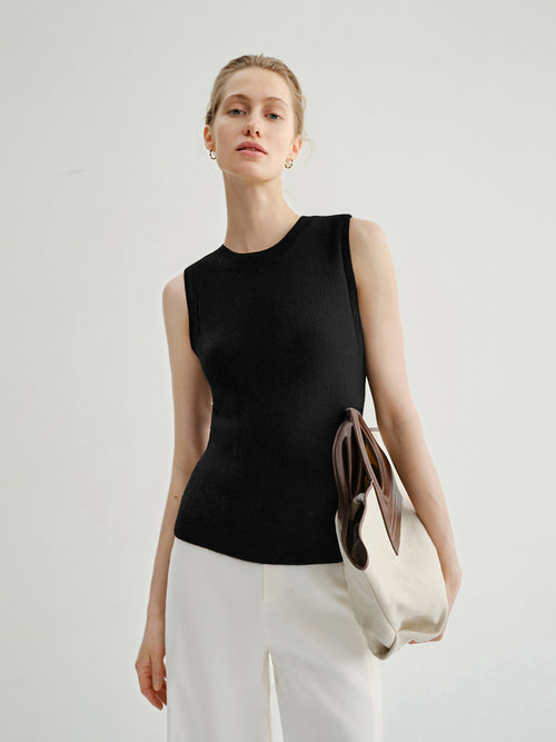 Load image 1 in gallery view. Pure Cashmere Tank 5EA13Q213Q