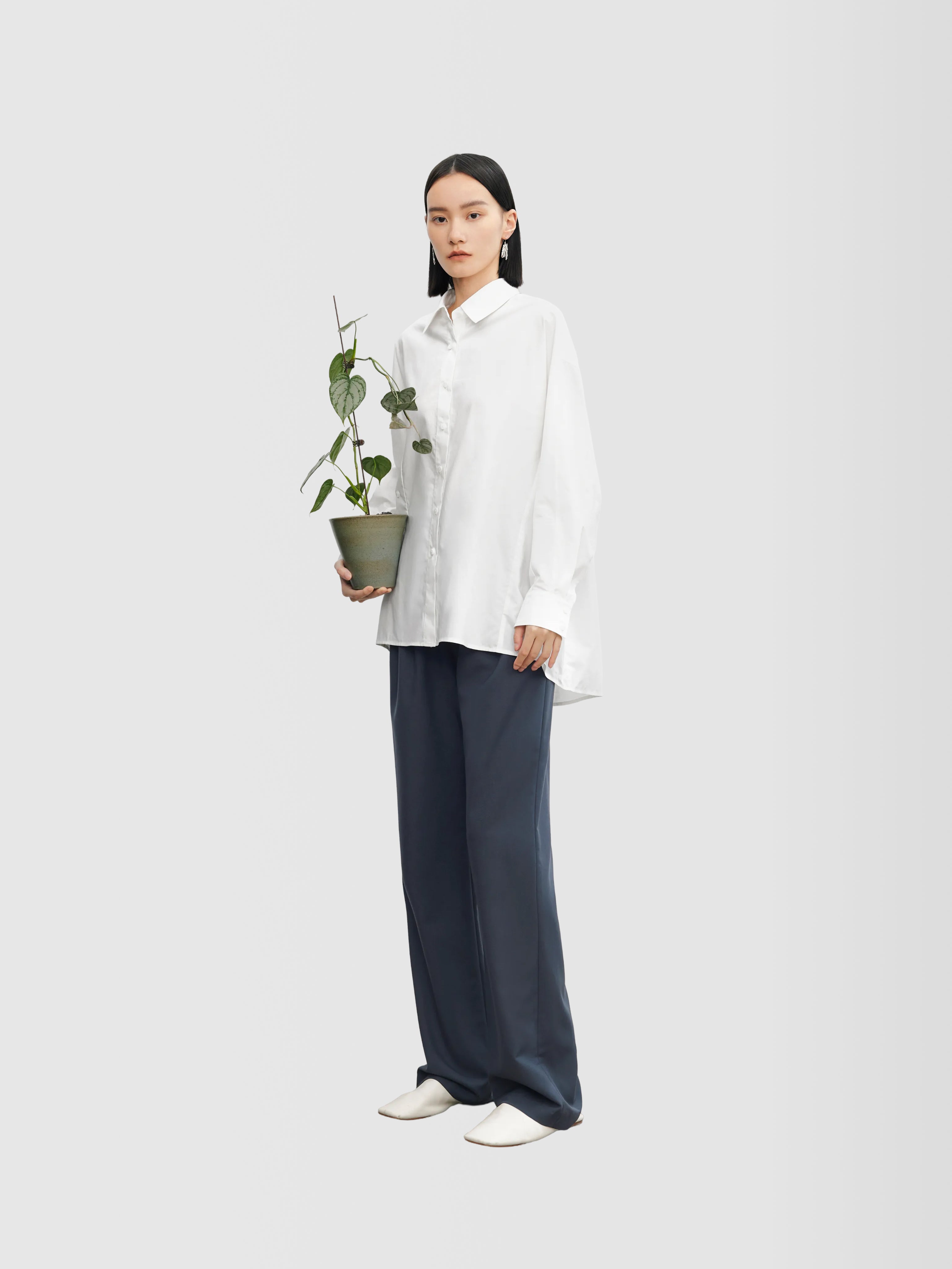 Cotton Button-Up Shirt