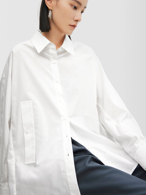 Load image 1 in gallery view. Cotton Button-Up Shirt
