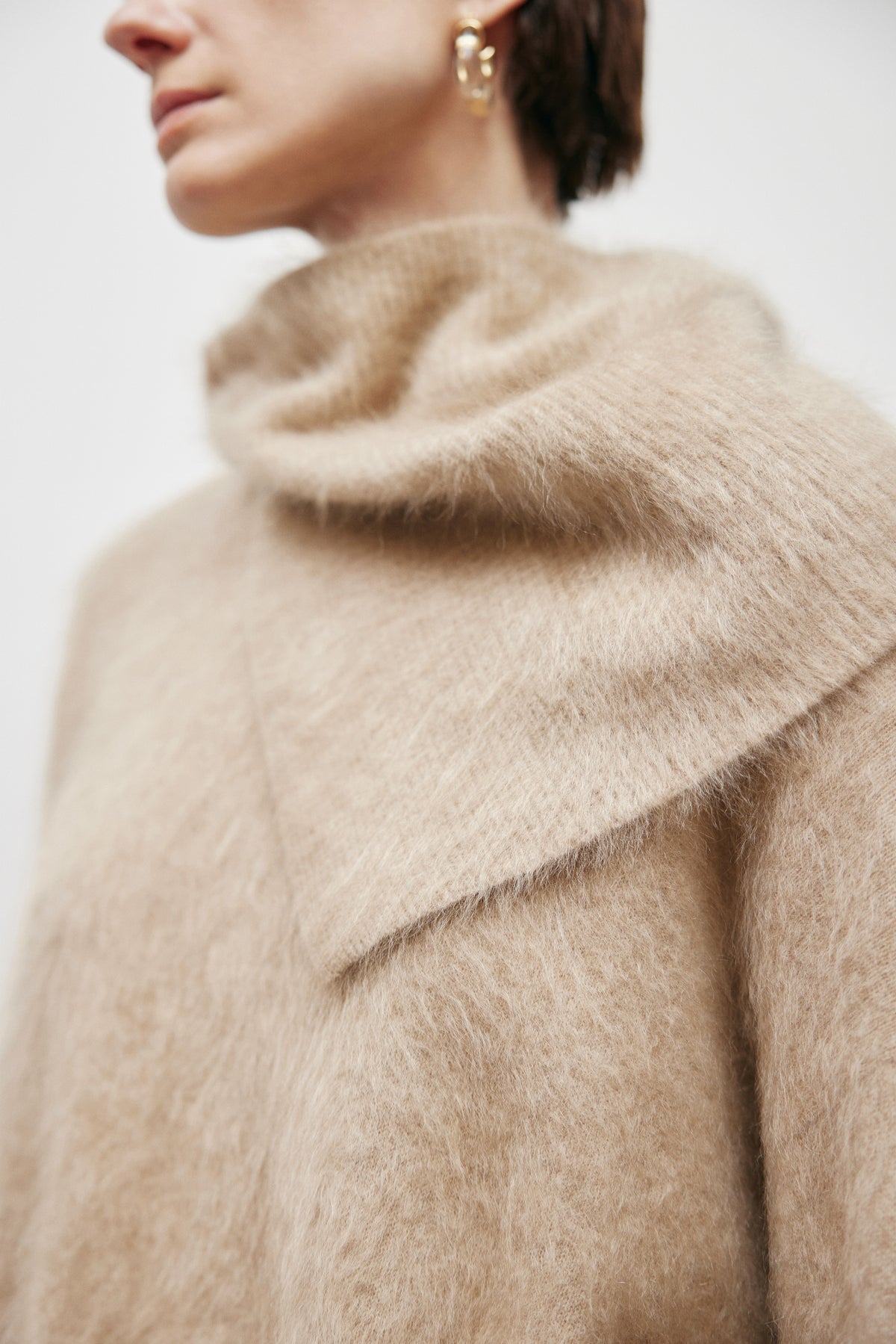 Soft Brushed Cashmere Crewneck Sweater