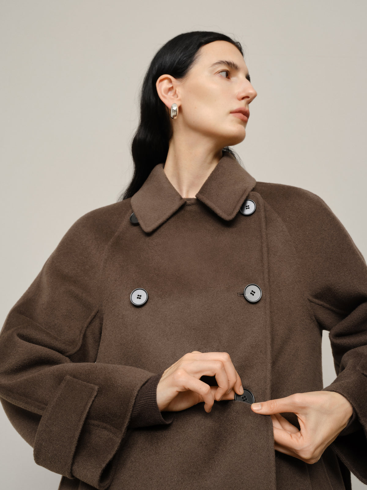 Belted Wool Double-Breasted Coat