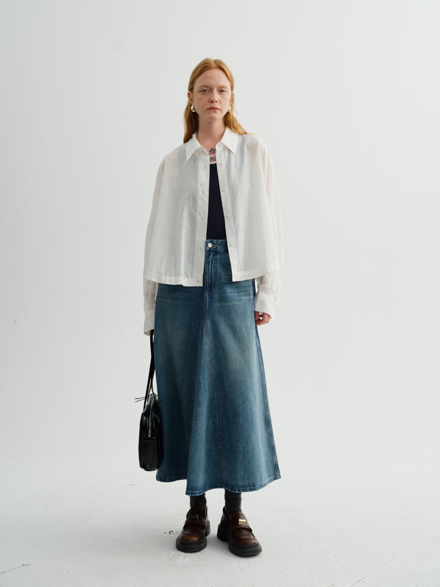 Relaxed-Fit Lightweight Drop-Shoulder Lapel Shirt