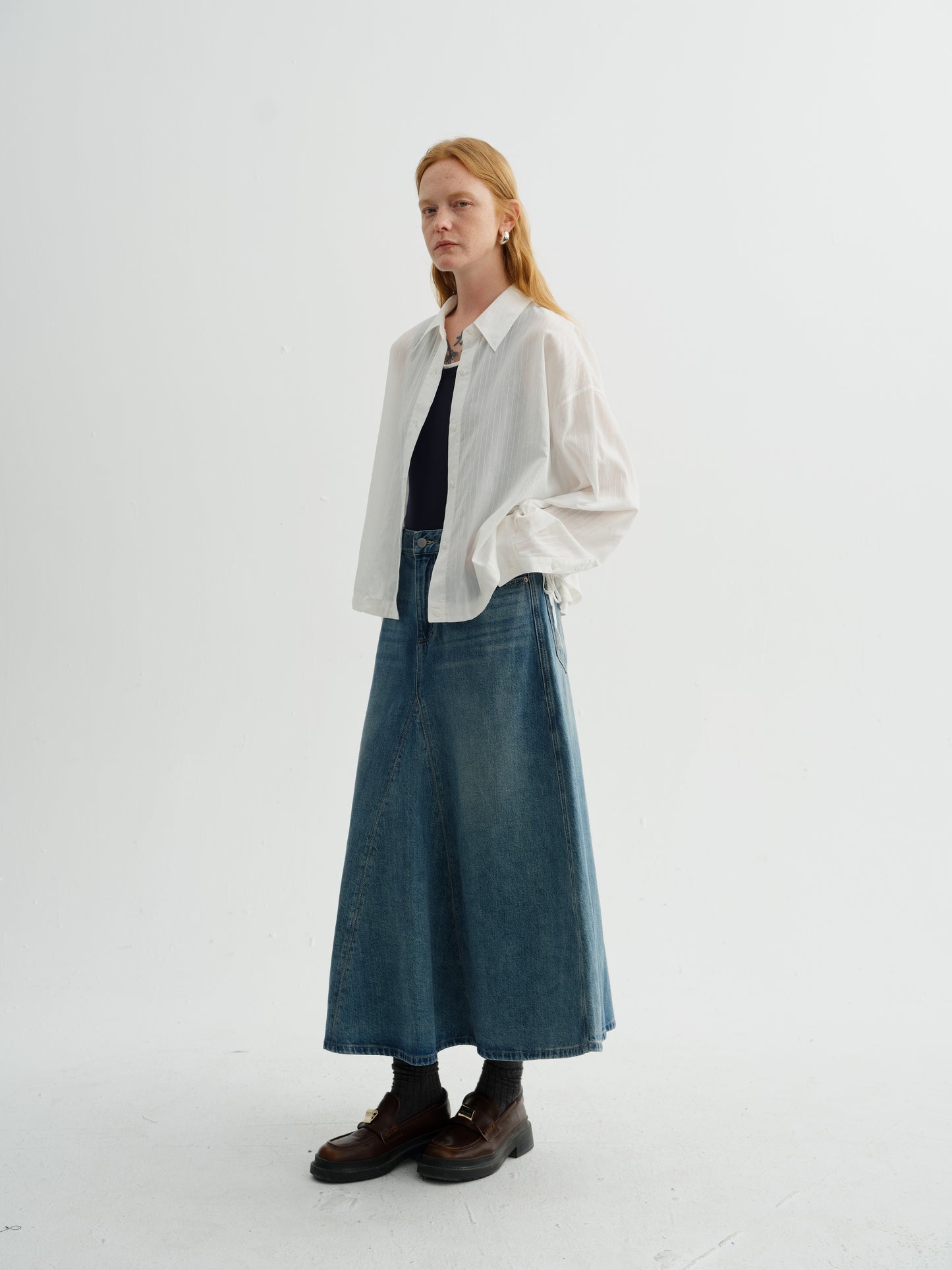 Relaxed-Fit Lightweight Drop-Shoulder Lapel Shirt