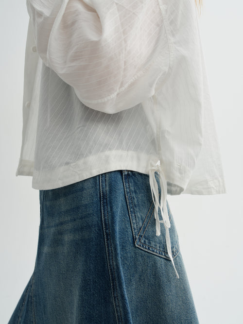 Load image 1 in gallery view. Relaxed-Fit Lightweight Drop-Shoulder Lapel Shirt