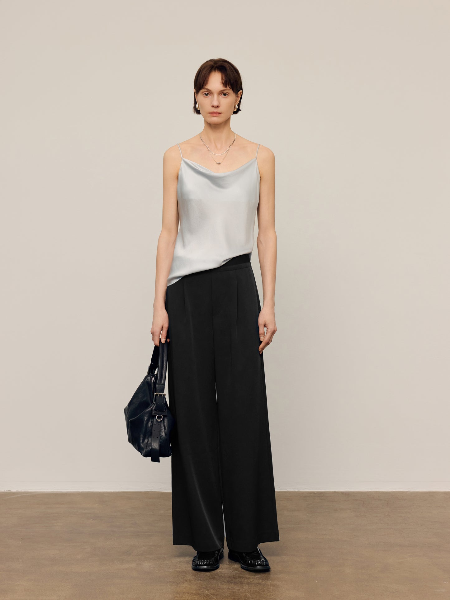 Silk Cowl-Neck Camisole