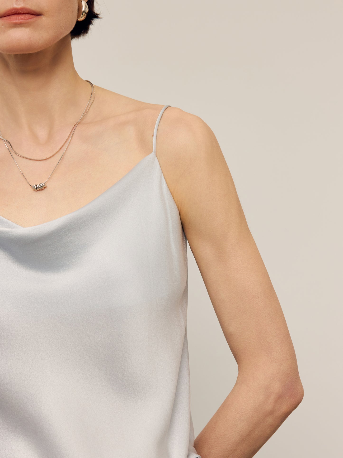 Silk Cowl-Neck Camisole