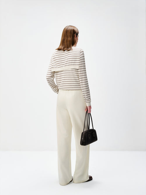 Load image 1 in gallery view. Twofer Tie-Sleeve Striped Cardigan