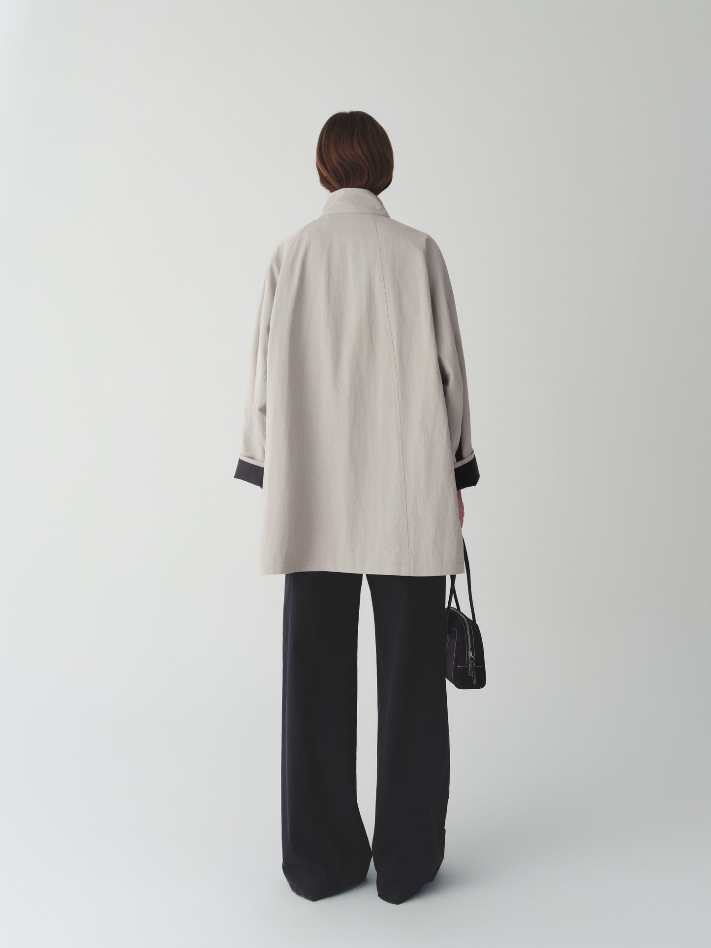 Cotton-Nylon Stand Collar Coat
