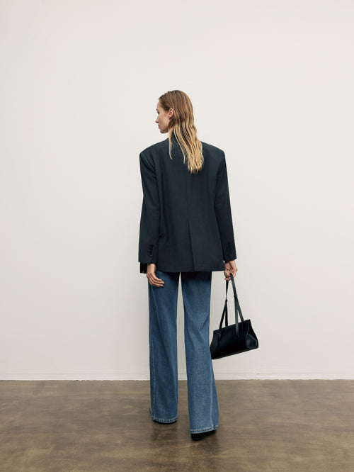 Load image 1 in gallery view. Wool-Blend Tailored Single-Breasted Blazer