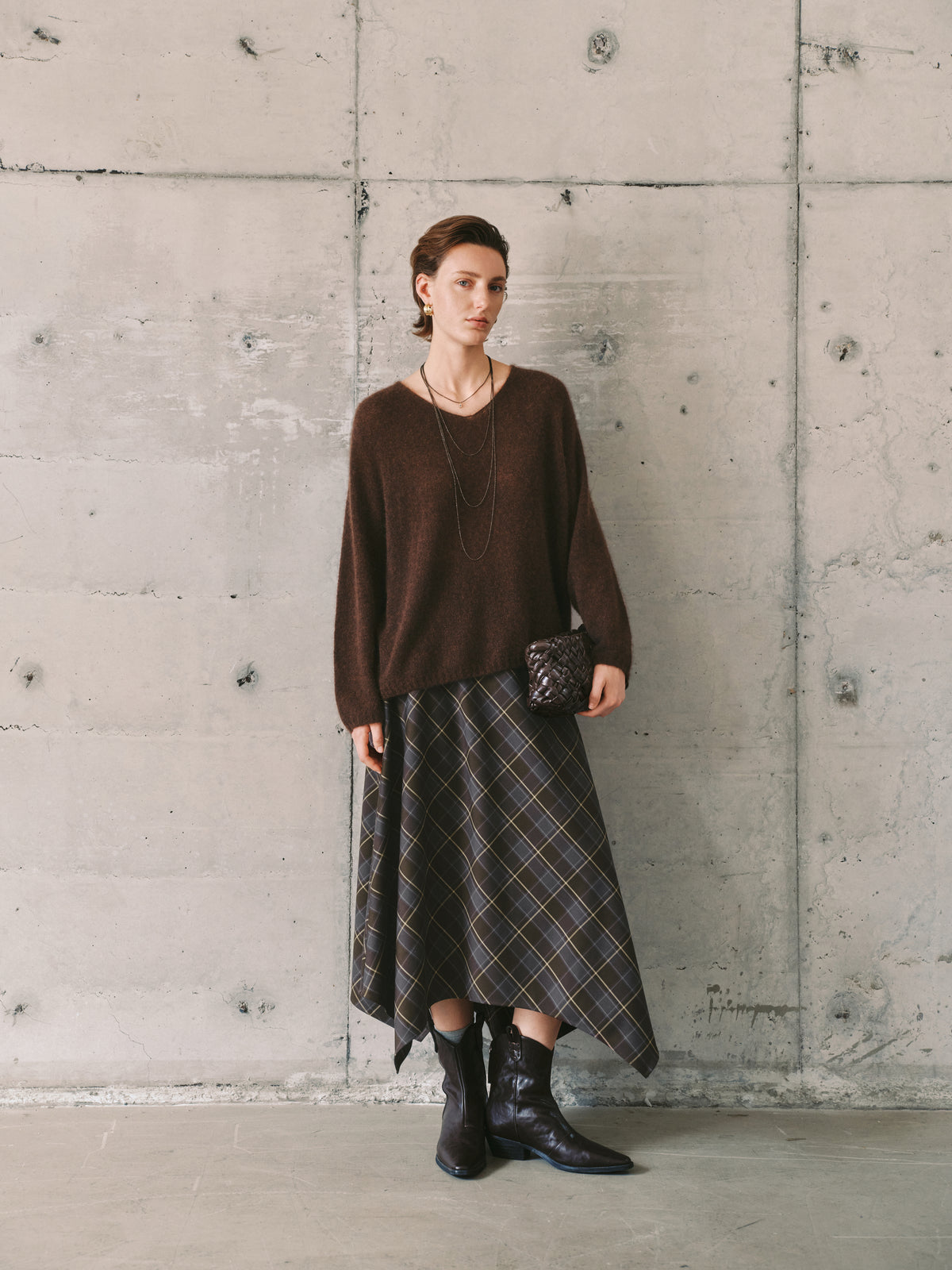 V-Neck Relaxed Silk-Cashmere Sweater