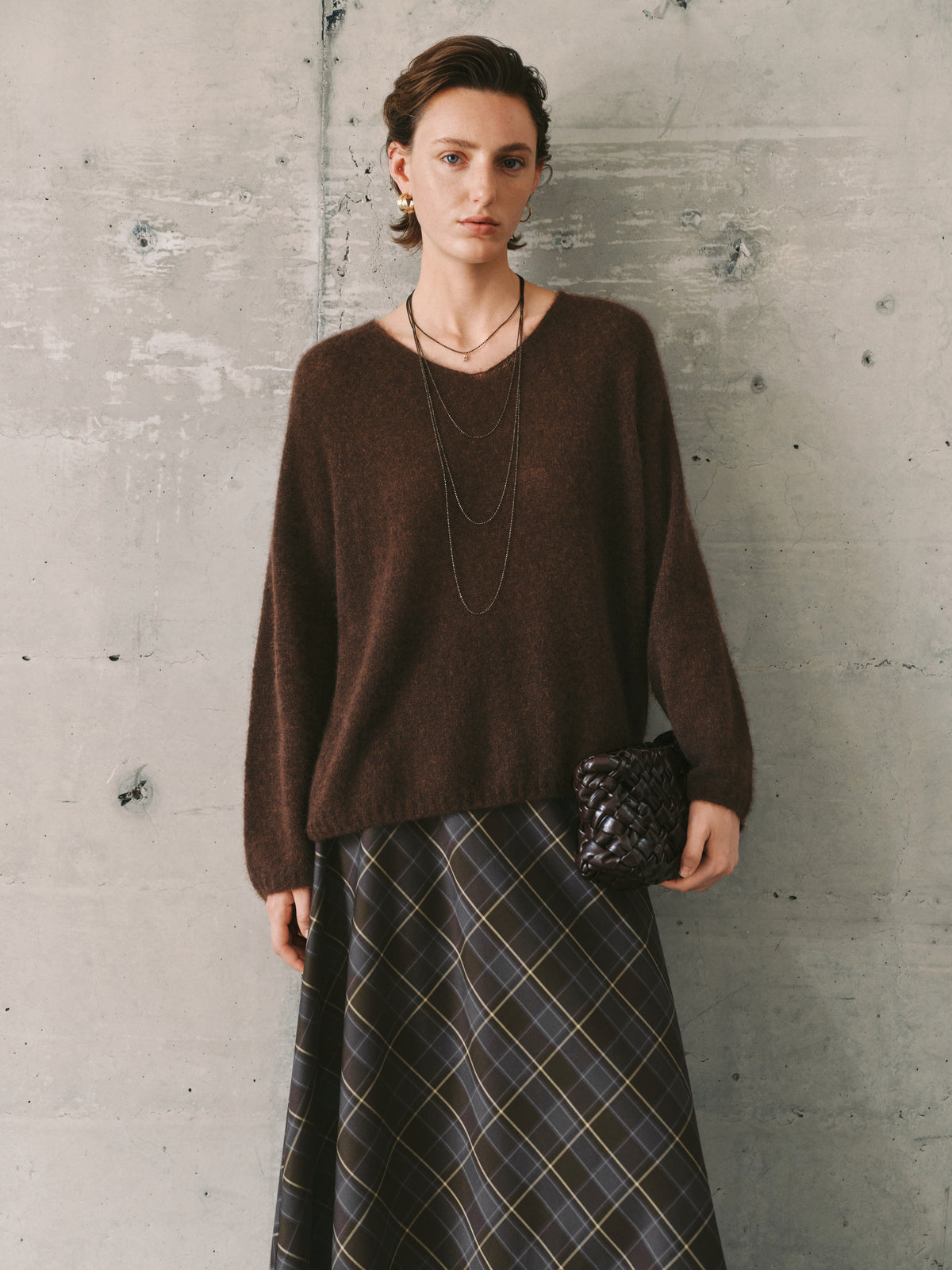 V-Neck Relaxed Silk-Cashmere Sweater