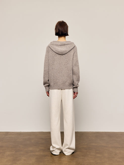 Load image 1 in gallery view. Cashmere-Silk Hooded Sweater