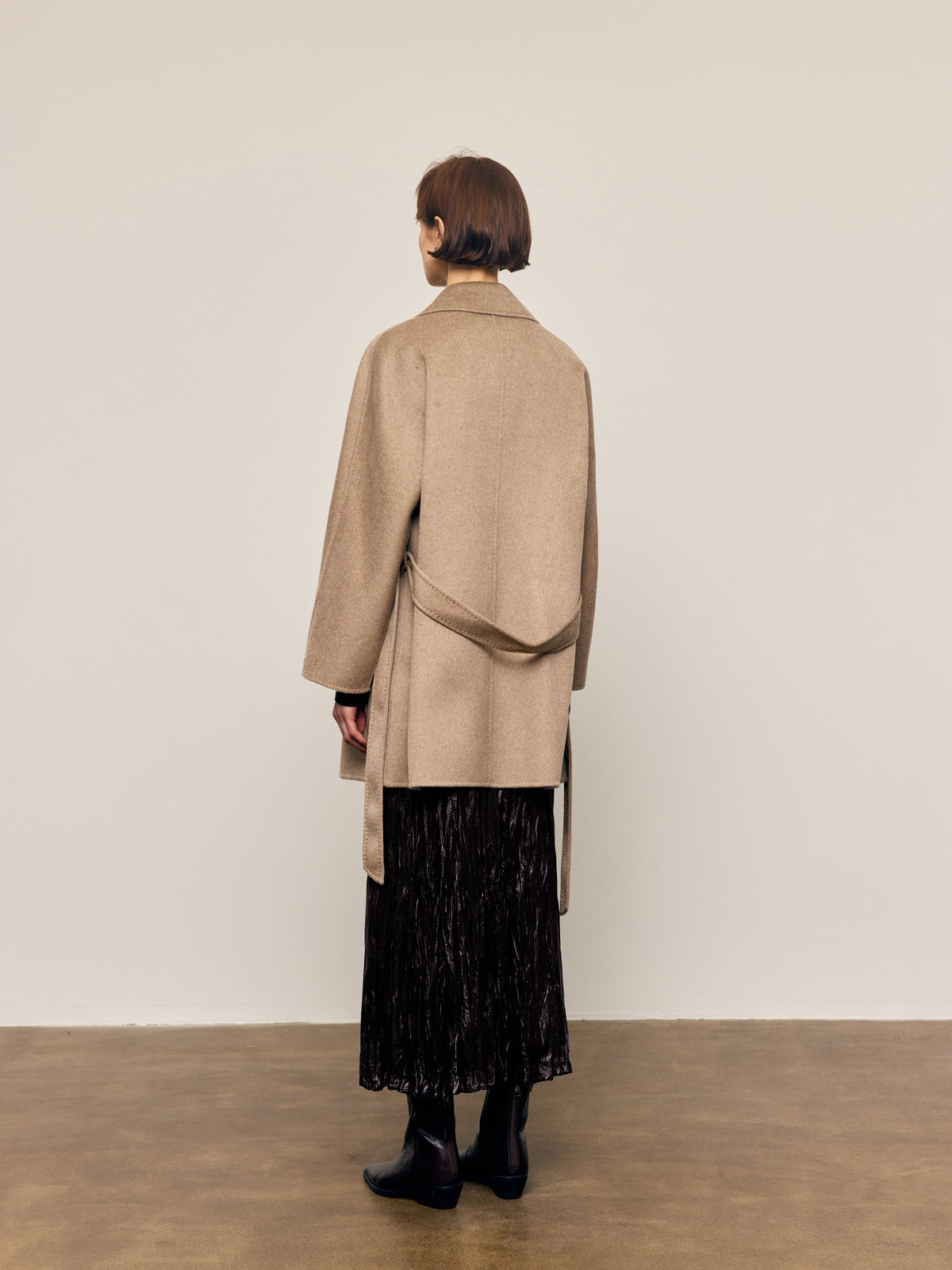 Notched Lapel Cashmere Coat