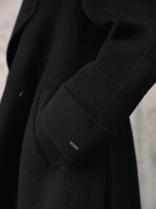 Load image 1 in gallery view. Belted Wool-Silk Yak Wool Coat